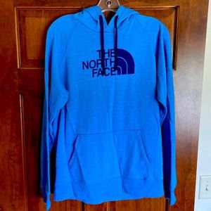 North Face blue logo sweatshirt